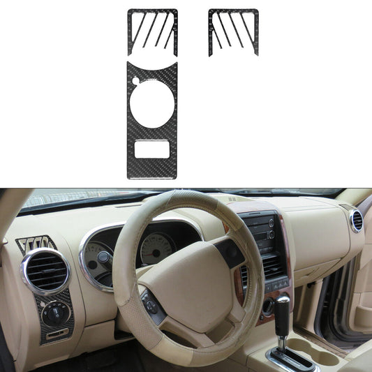 Carbon Fiber Driver Side Vent Outlet Cover Trim for Ford Explorer 2008-2010