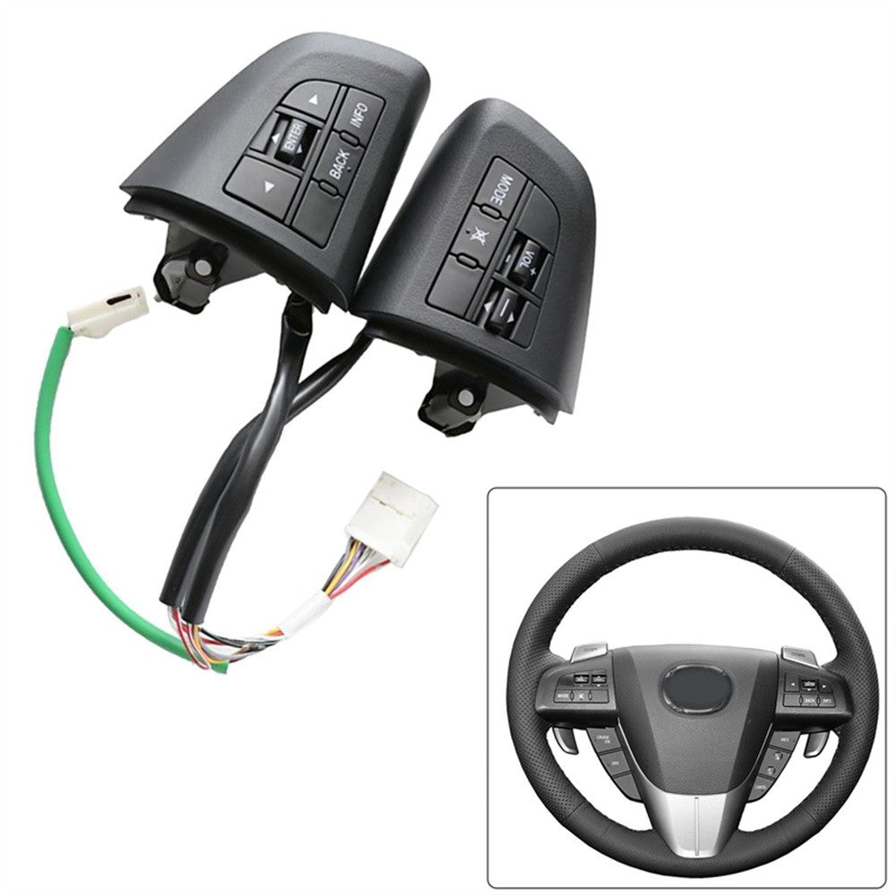 2x Multi-Function Steering Wheel Switch Control Buttons for Mazda 3 5 CX-5 CX-7