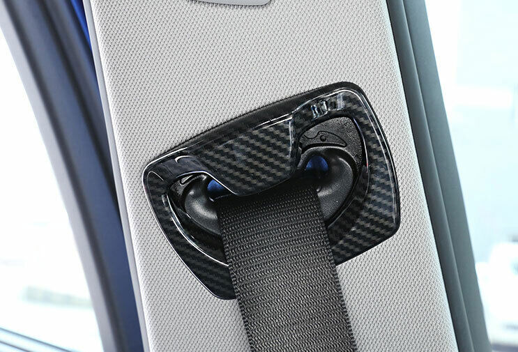 for BMW 3 4 Series GT 2014-2018 Carbon Fiber for Seat Belt Buckle Adjust Cover Trim