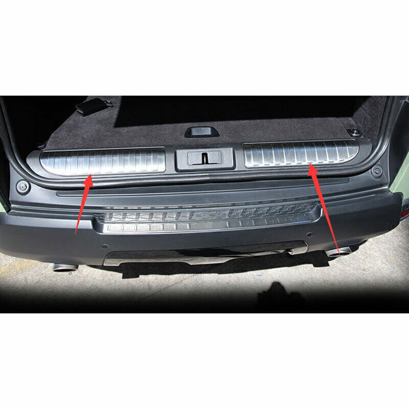 2X Rear Bumper Protector Sill Plate Silver Steel for Range Rover Sport 2014-2022