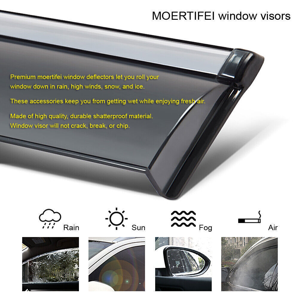 Side Window Deflector Visors Rain Guards Vent Shade for Mercedes-Benz GLE 16-19