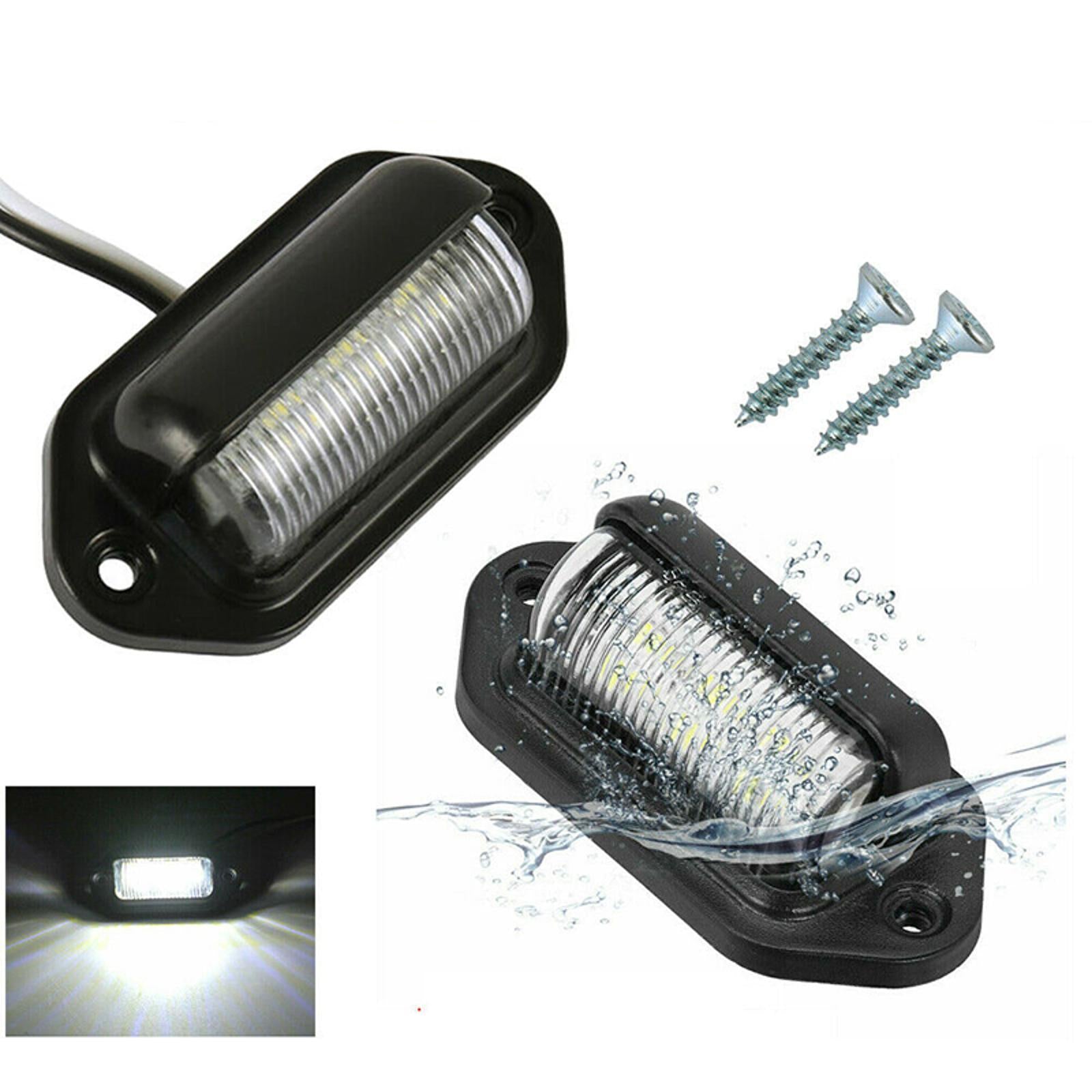 2Pcs Super Brightness 6-LED Number License Plate Light Step/Door Light Lamp