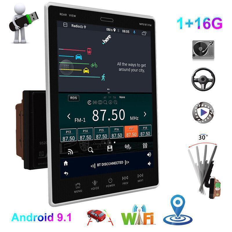 Radio GPS Navi WIFI Bluetooth Vertical Screen 9.5 Android 9.1 2DIN Car Stereo