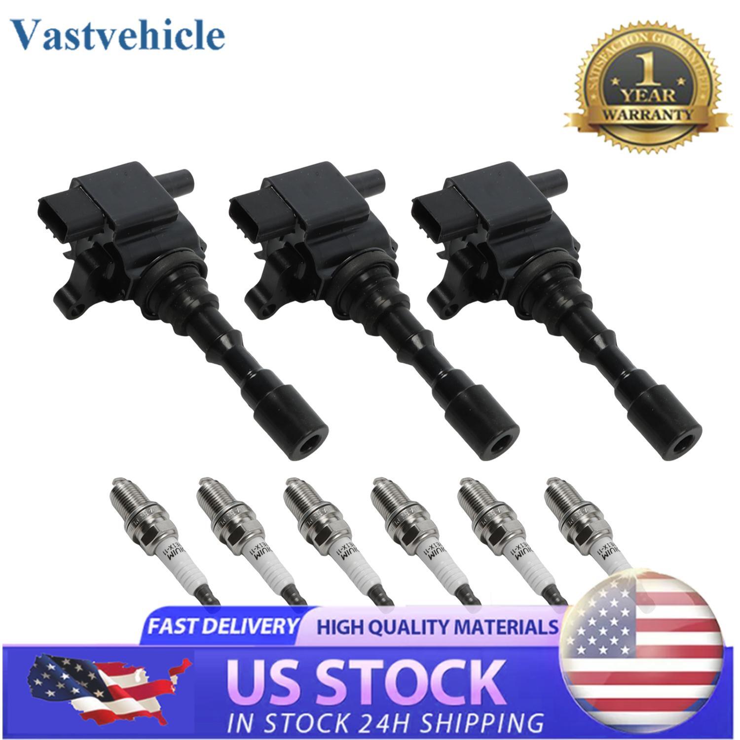 3x Ignition Coils  Spark Plugs for 2003-2006 for Kia Sorento 3.5L V6 UF431 7964