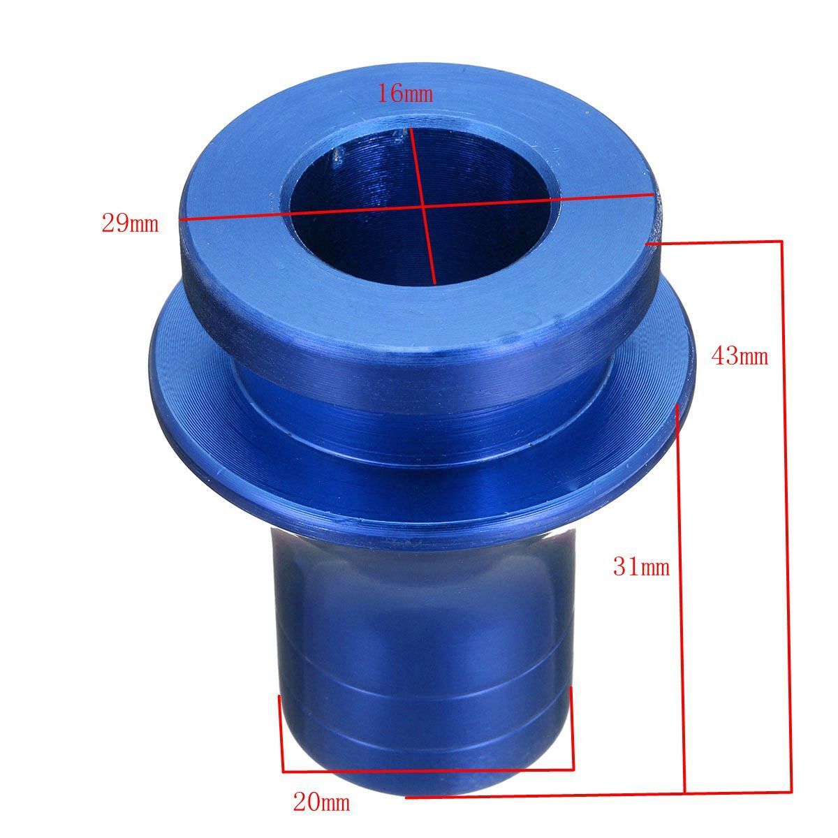 BLUE SHIFT KNOB BOOT RETAINER/ADAPTER FOR MANUAL GEAR SHIFTER LEVER 10X1.25