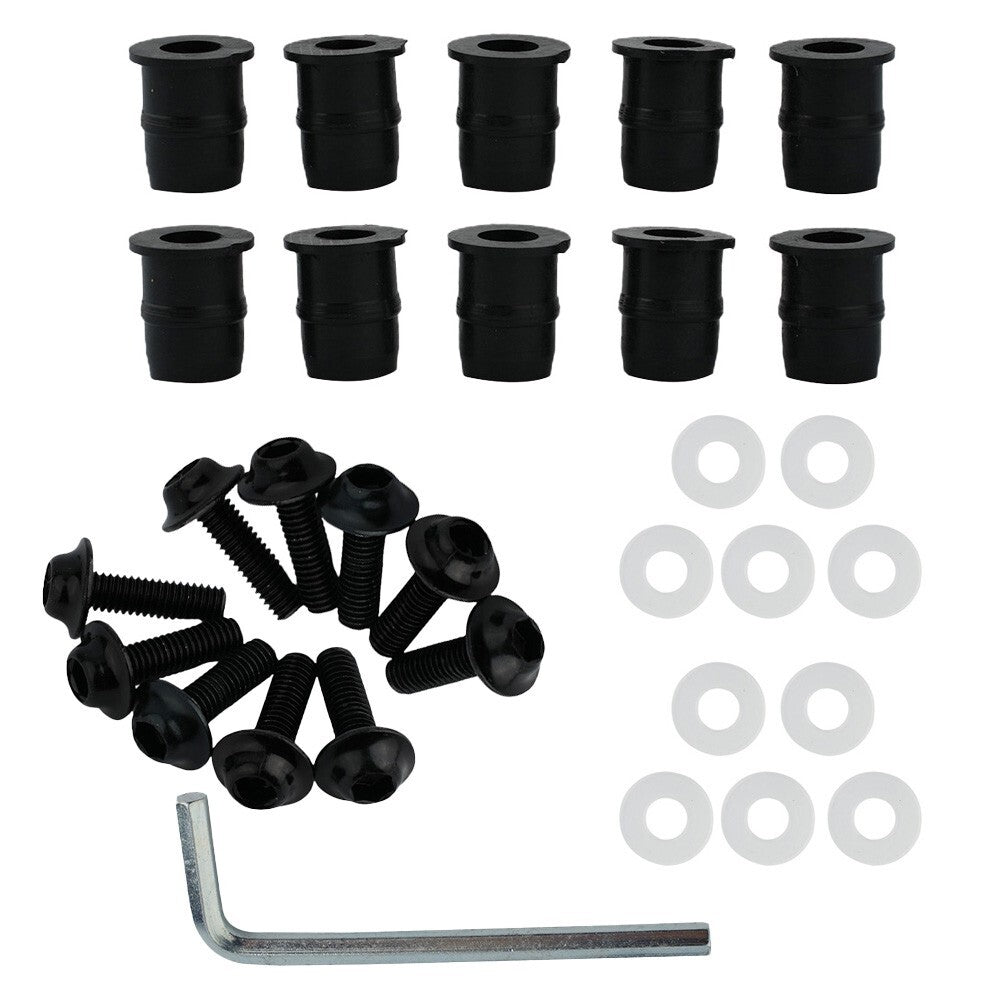 Screw Kit CNC Bolt Nut Strength Windscreen Windshield 10 Set Accessory