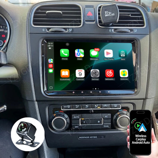 for Volkswagen for Golf R 2008-2013 Stereo Android Auto Carplay Car Radio GPS Screen