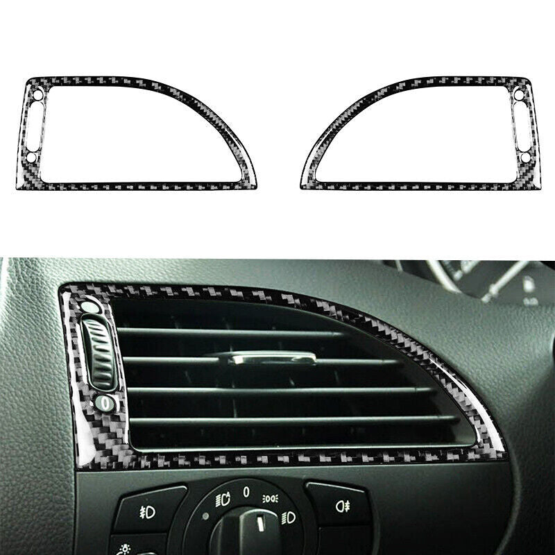 carbon fiber automotive air vent socket cover decoration for BMW 6 Series E63 E64 04-10