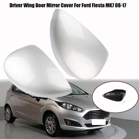 Mirror Cover for Ford Fiesta MK7 2008-2017 Door Wing Rear Cap Sliver Left+Right