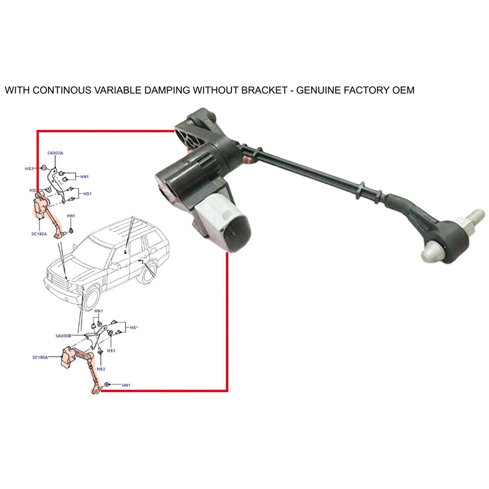 Rear Height Level Sensor Fit for Land Rover for Range Rover L322 2010-12