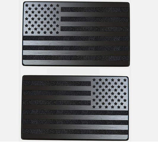 Black magnetic American flag sticker for Chevrolet side fenders and rear trunk