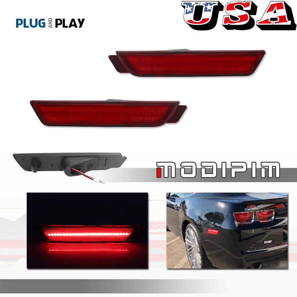 Bright red rear fender marking LED lights for Chevrolet Camaro 2010-15, red lens
