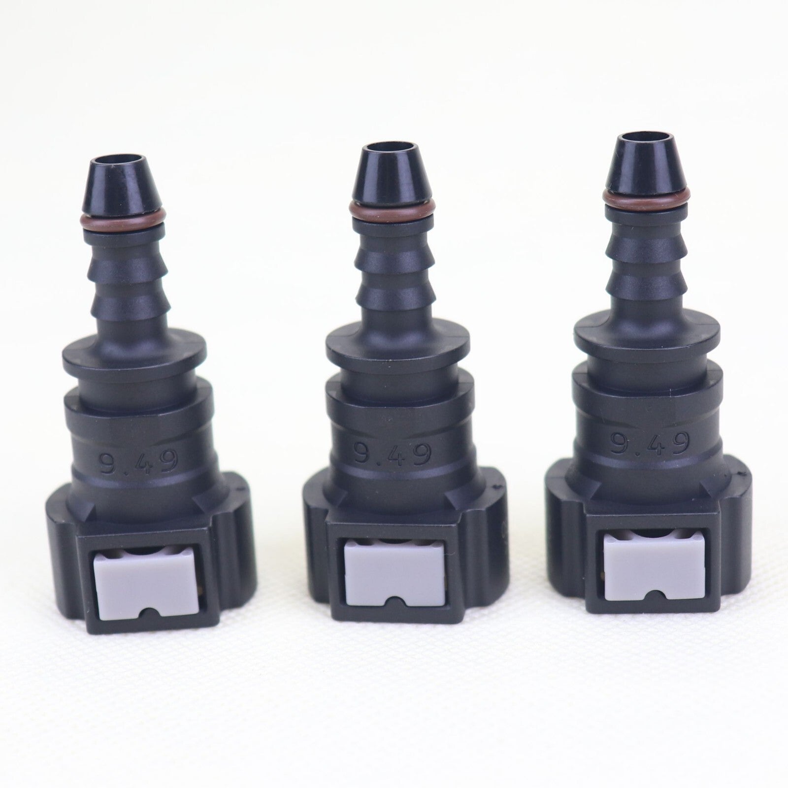 3-Piece Pack of 9.49mm SAE 1/4-inch Nylon Fuel Line Quick Connectors for Releasing and Disconnecting Hose