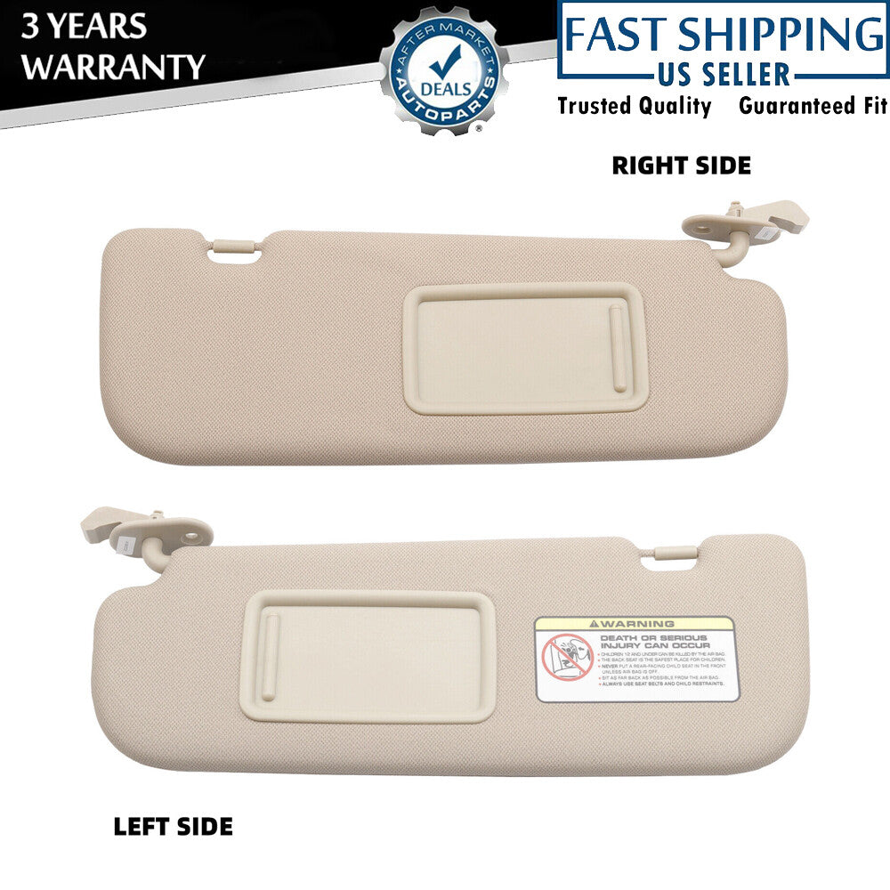 2PCS Beige LEFT RIGHT Sun Visor Fit for Hyundai for Elantra 2015 L 1.8L 852103X000TX
