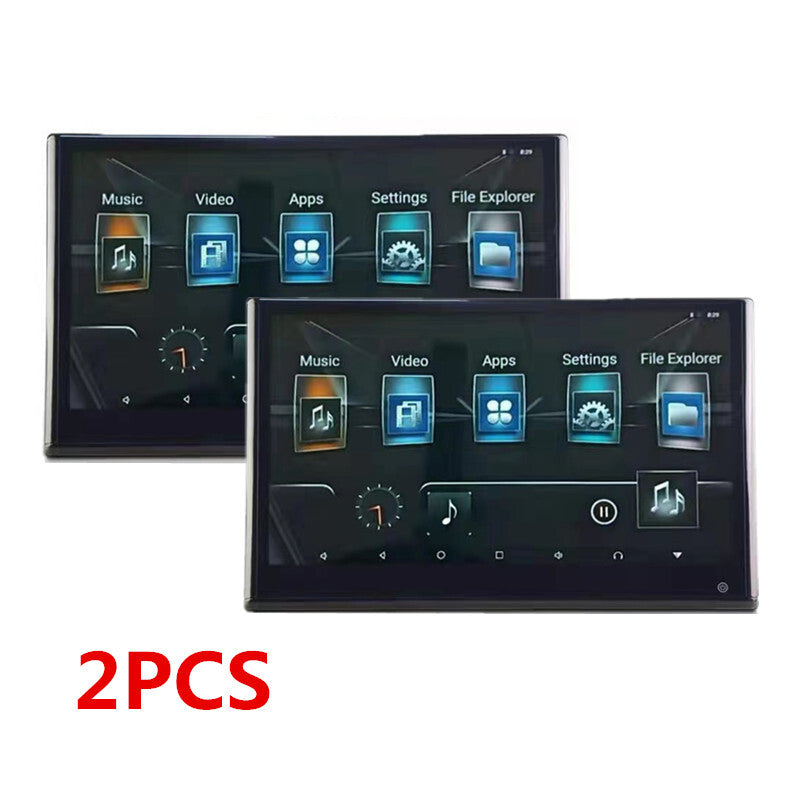 2x 13.3 Android Car Headrest Monitor Video Touch Screen WIFI Bluetooth Player