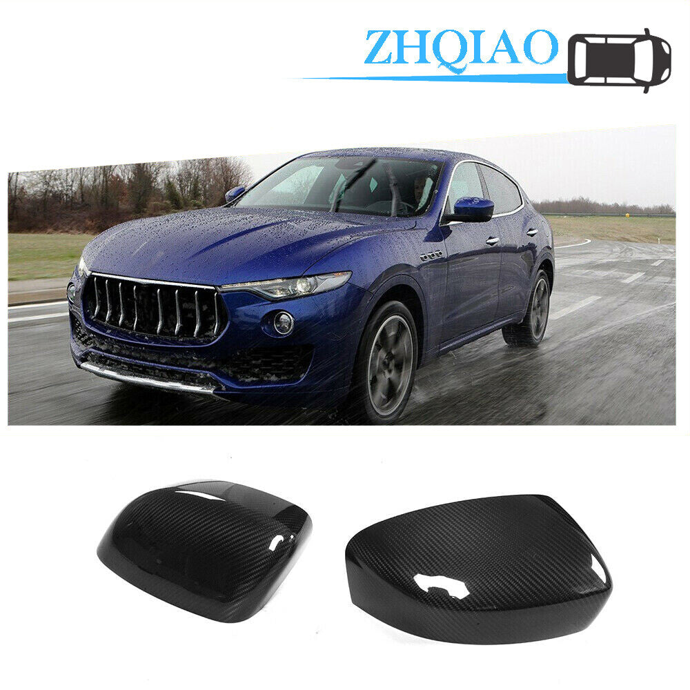 Carbon Fiber Side Mirror Covers Trim Fits for Maserati for Levante 4-Door 2016-2017