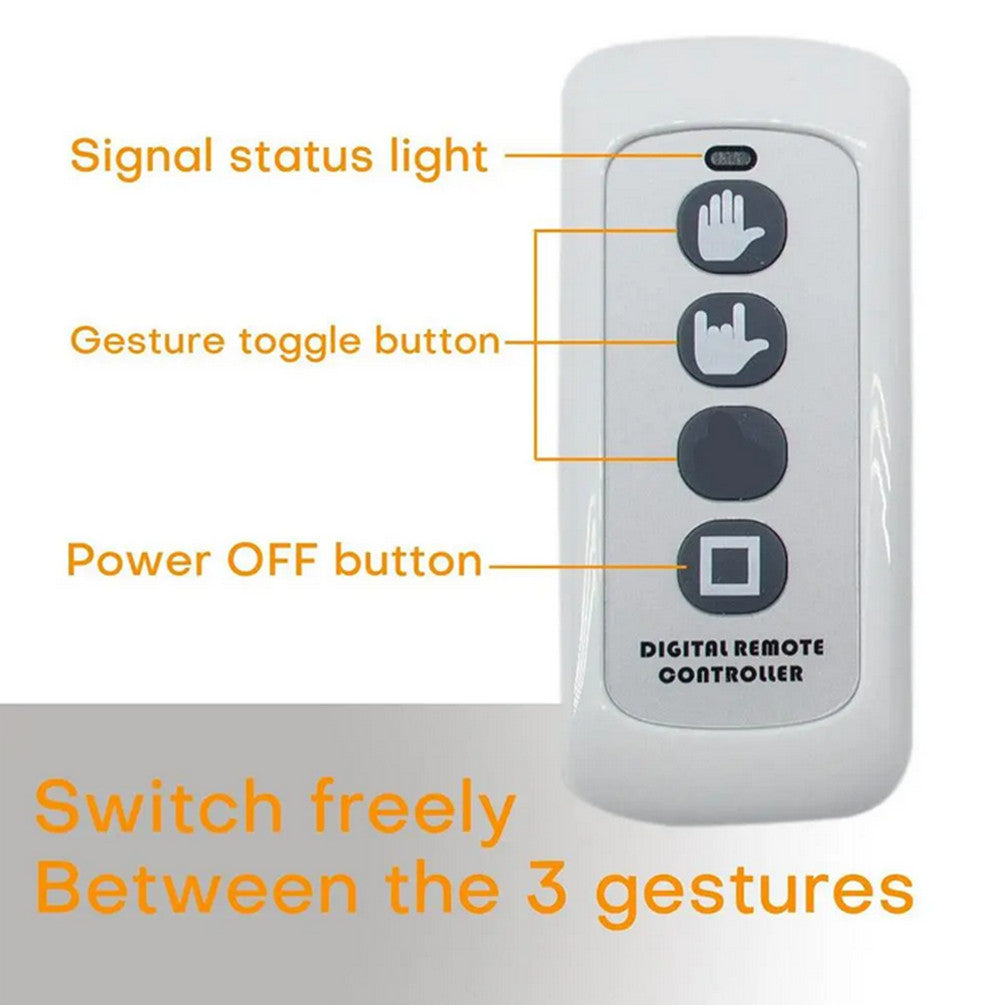 LED Car Gesture Light Rear Window Warning Finger Signal Lamp Funny Accessories