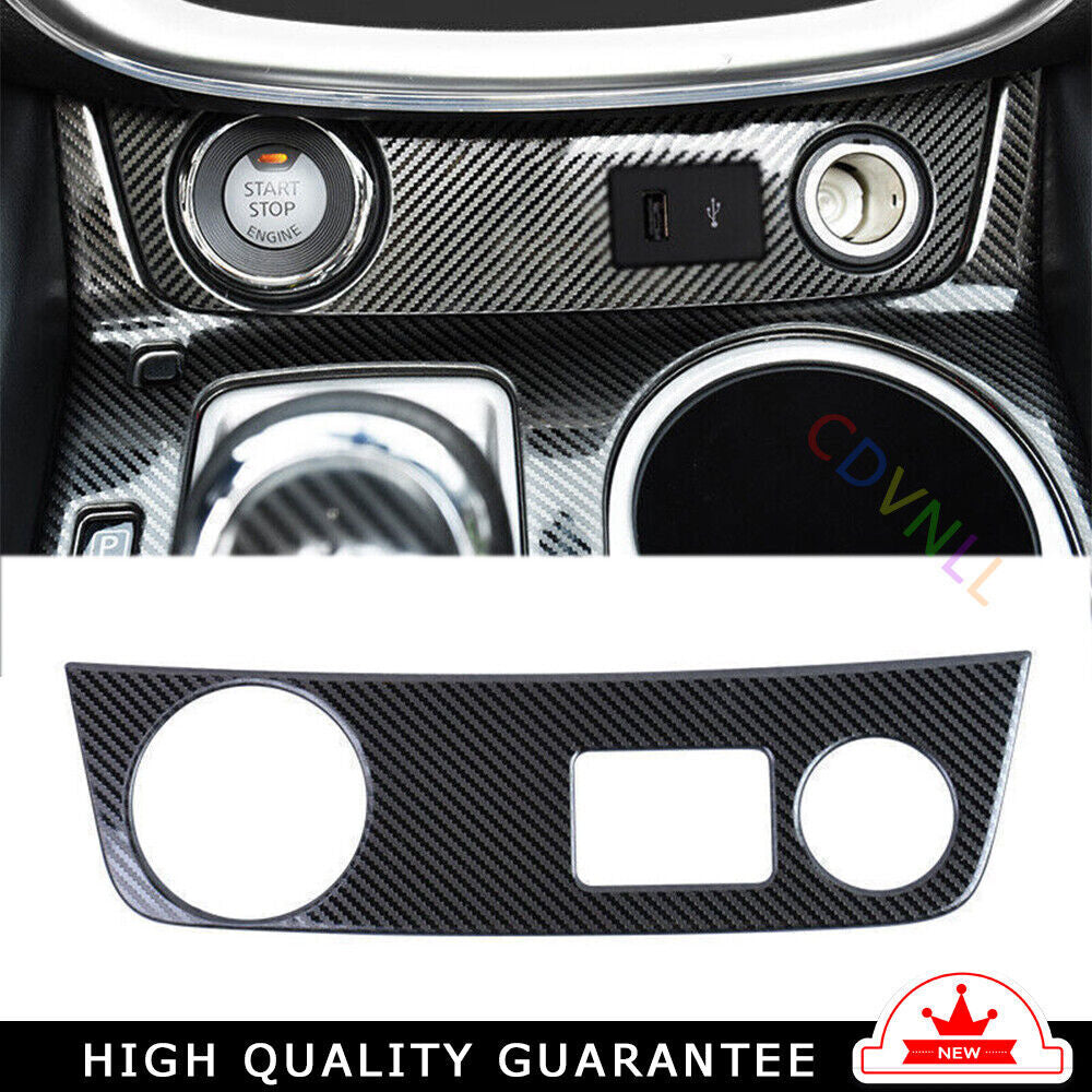 Rear Cigarette Lighter Cover Trim for Nissan Murano 2015-2021 Steel Carbon Fiber