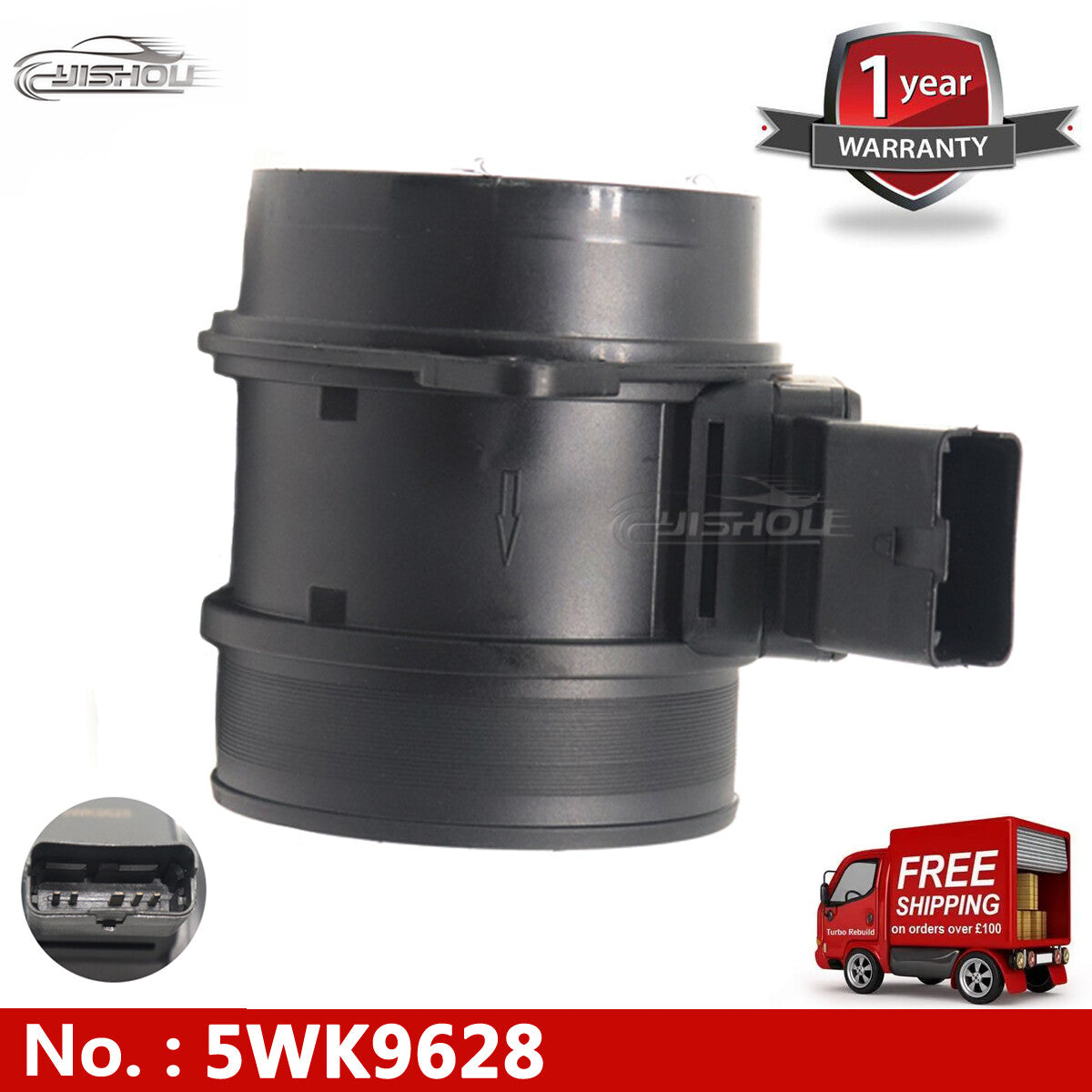new mass air flow meter 5WK9628 5WK9628Z suitable for Citroen C5 C8 for Peugeot 406 2.0 HDI