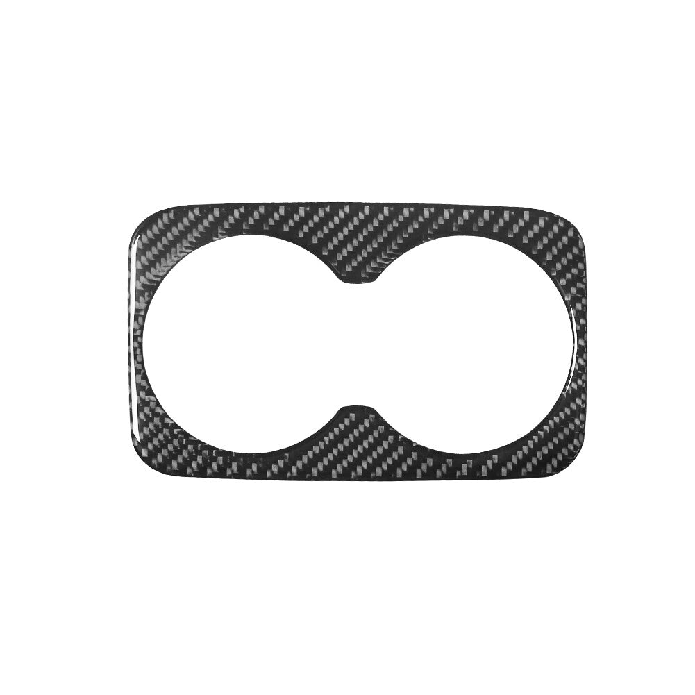 Carbon Fiber Rear Center Armrest Cup Holder Trim for Dodge Durango 2014-2020
