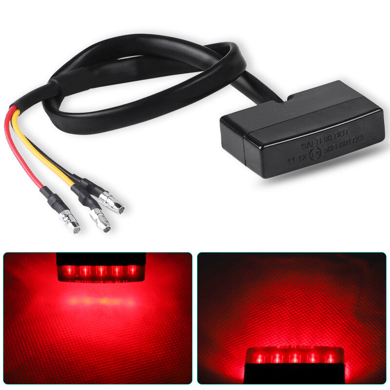 Smoke Motorcycle 5LED Tail Light for Mini Rear Running Stop Brake Red Lamp Universal