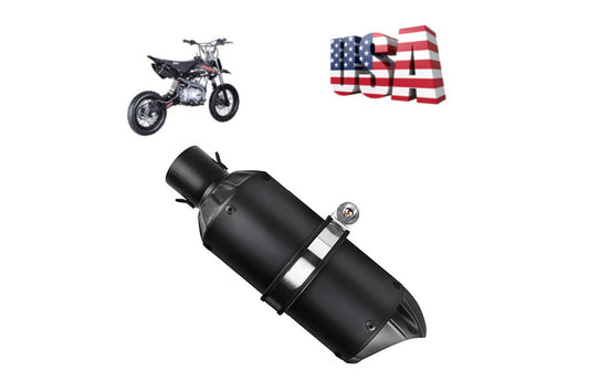 Universal 1.5-2 Motorcycle Short Exhaust Muffler fits most motorcycles, (Black)