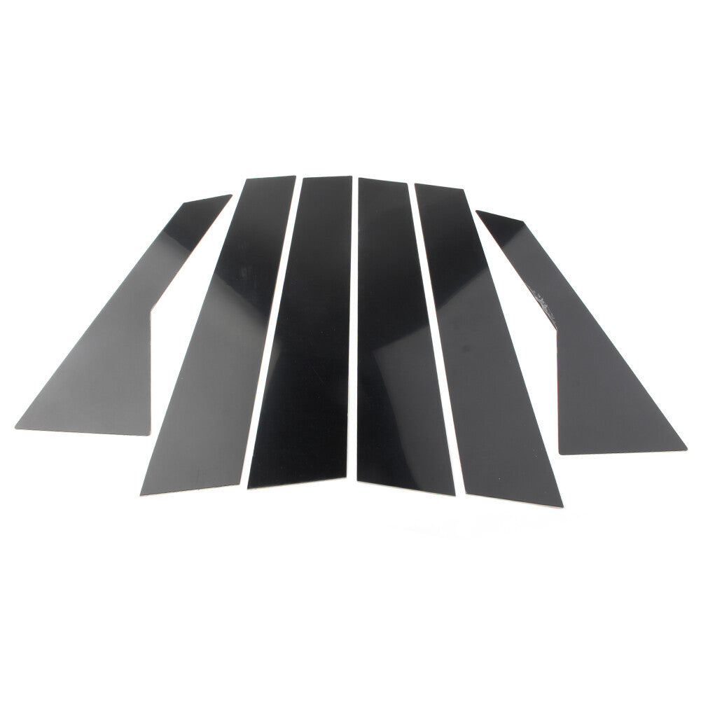 Fit for VW for Jetta 2019-2021 2020 Door Trim Pillar Posts 6pcs/ Set Piano Cover Black