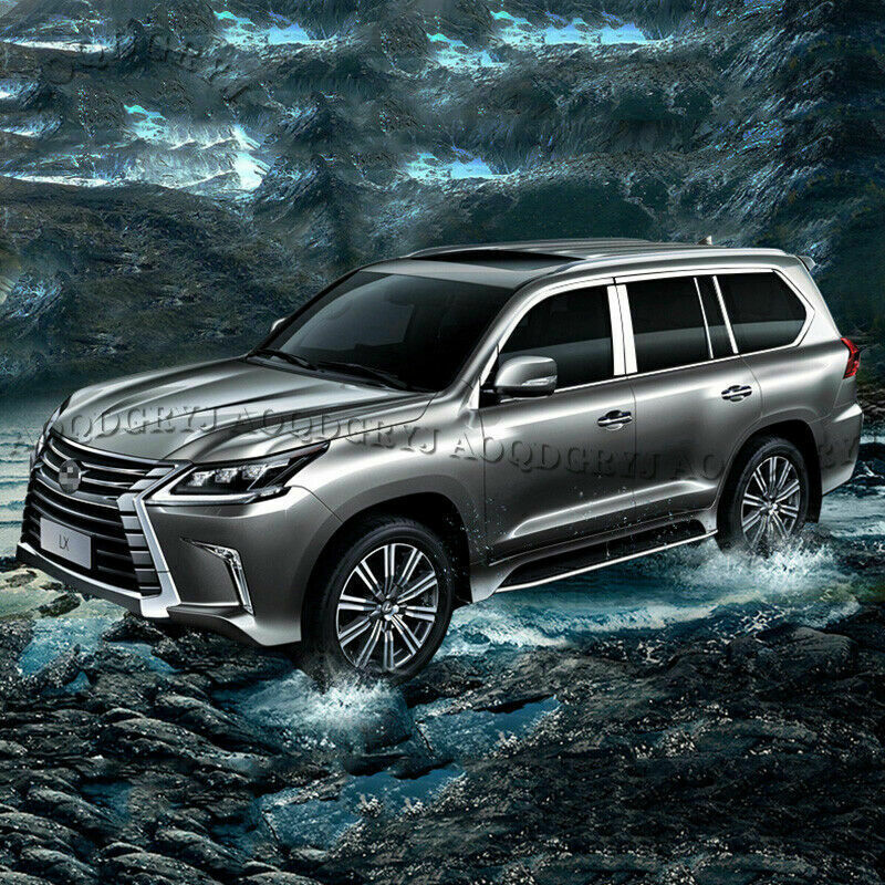 for LEXUS LX570 2016-2021 Chrome Window Pillar Post Panel Cover Stainless Trims