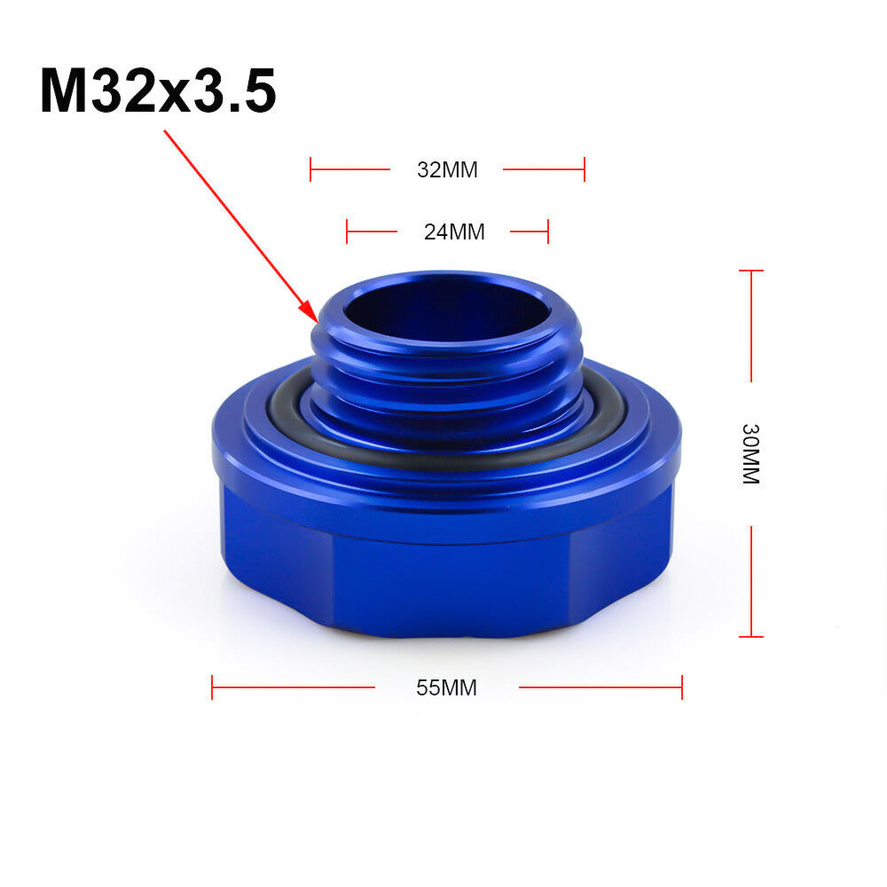 Blue Oil Filler Cap Cover + Oil Dipstick for Honda for Civic Accura K20 K Series