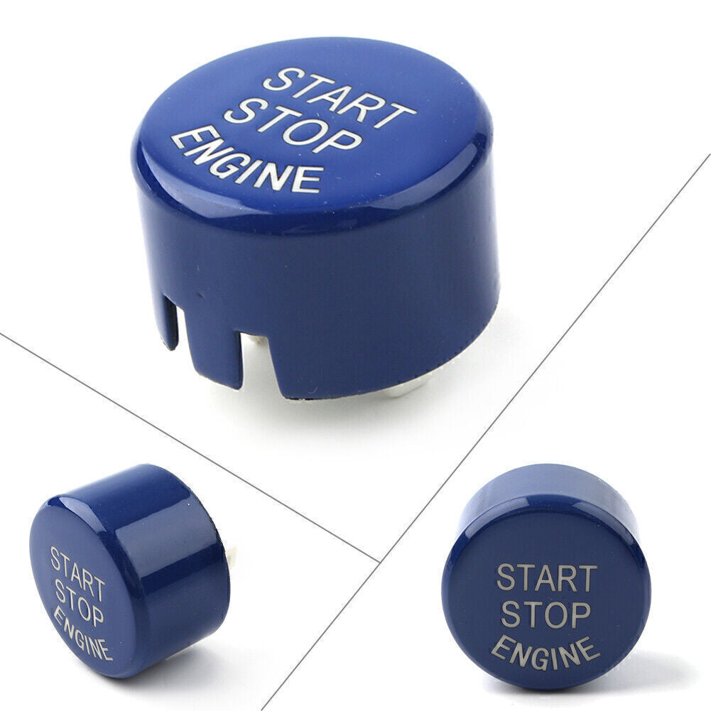 Engine Start Stop Button Cover Trim Blue ABS Fit for BMW 5 Series G30 G Chassis