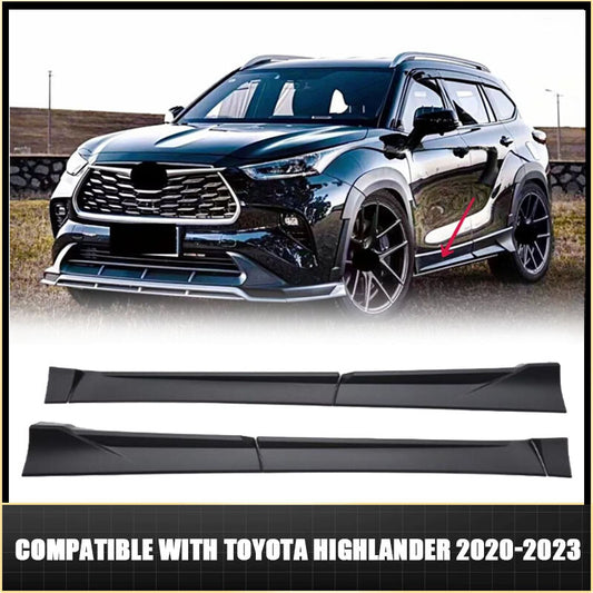 for Toyota Highlander 20-23 unpainted ABS Side Skirt Extension Splitter Body kit