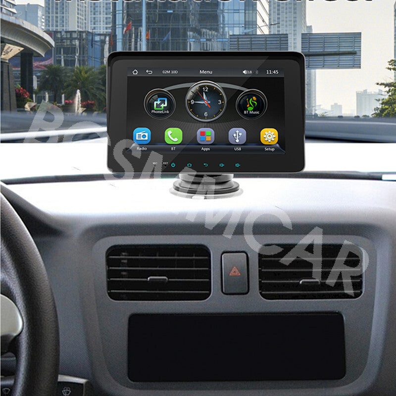 7in Portable Car Radio Stereo For Apple CarPlay Android Auto W/Backup Camera