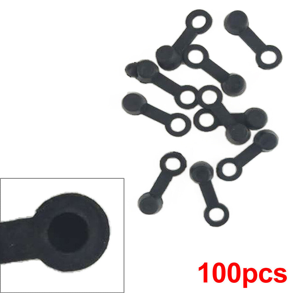 100x Motorcycle Brake Bleeder Screw Cap Lube Grease Nipple Oil Drain Tip Cover