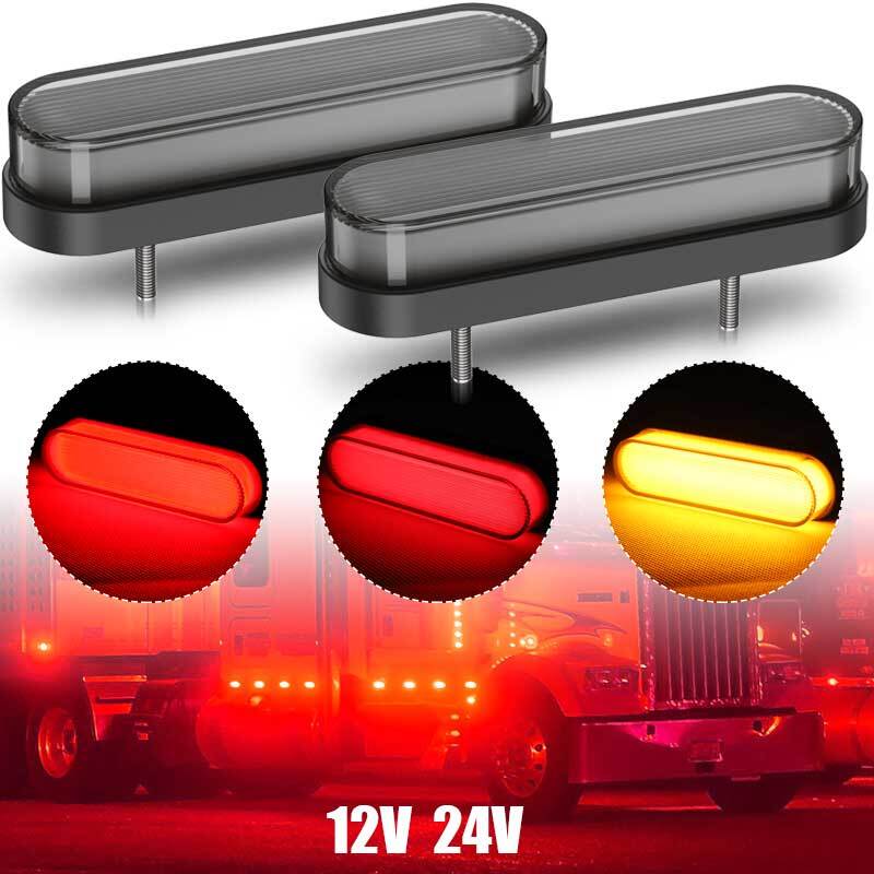 2X Motorcycle Rear Brake Tail Stop Light LED DRL Turn Signal Flowing For ATV UTV