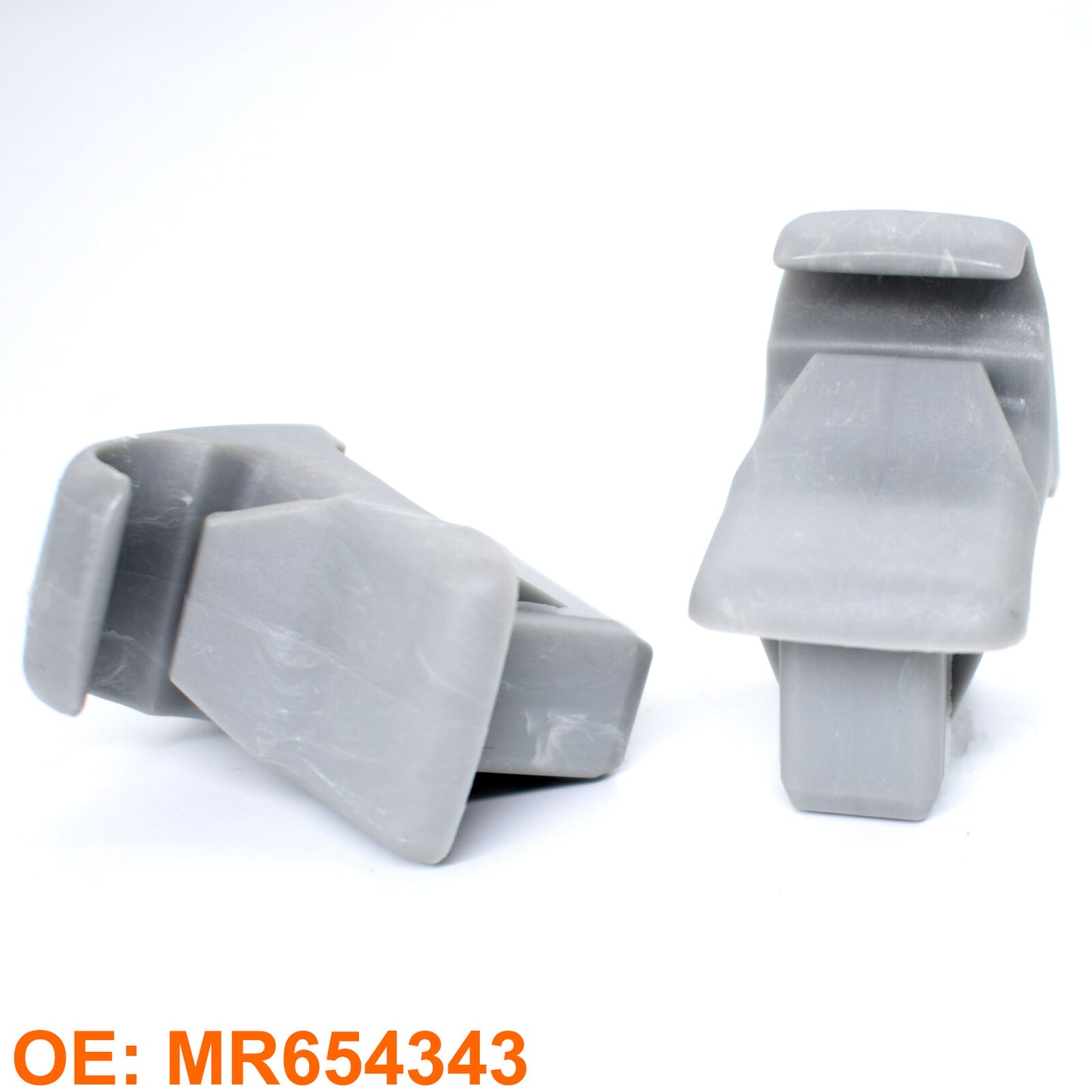 2X SunVisor Hook Clip Hanger Bracket for Mitsubishi Lancer Outlander ASX Gray