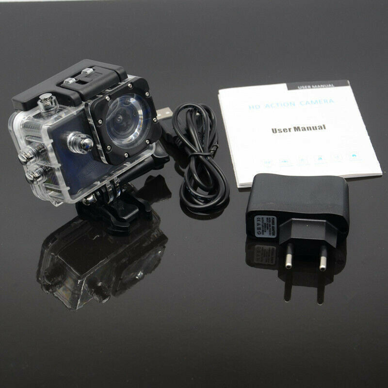 Motorcycle Camera 2 in Sport DV LCD Screen Diving Waterproof Cover Camcorder Cam