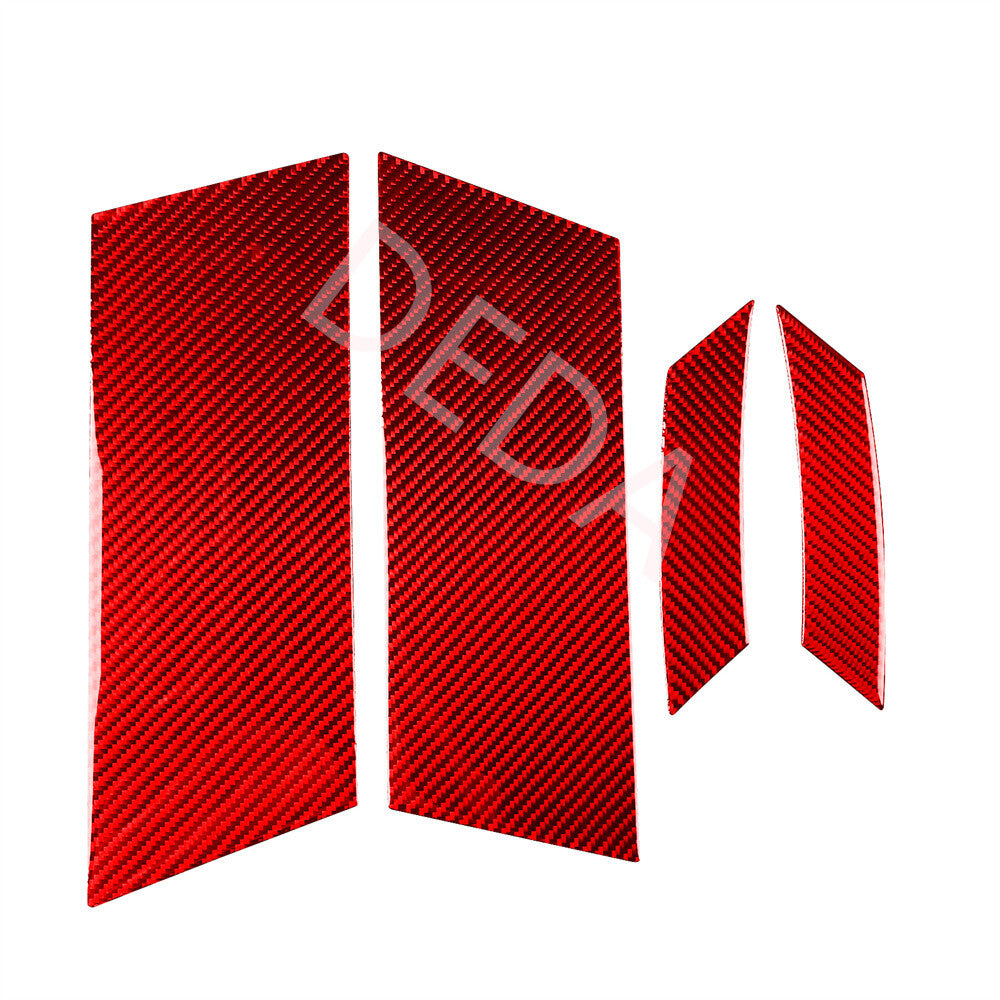 Red Carbon Fiber Interior Door Panel Trim for Land Rover Discovery Sport 2015-19
