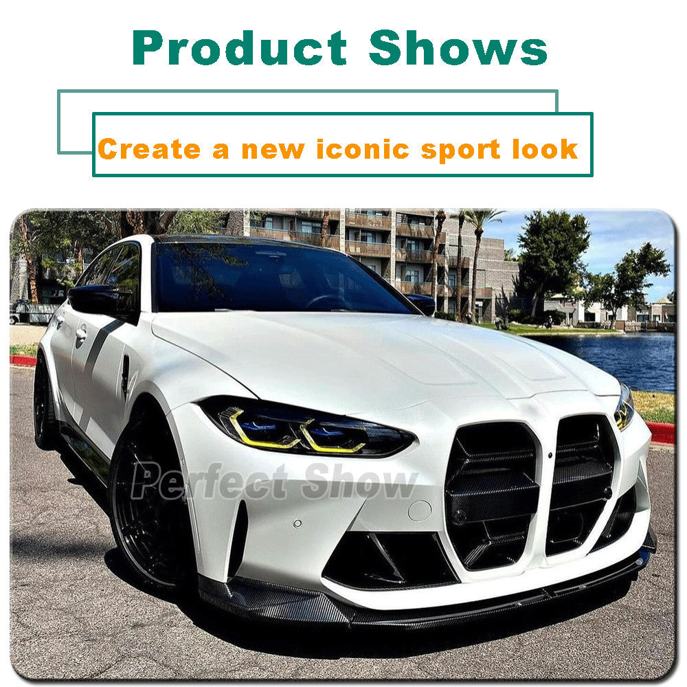 for BMW G80 M3 G82 G83 M4 DRY Carbon Fiber Front Bumper Lip Spoiler Splitter