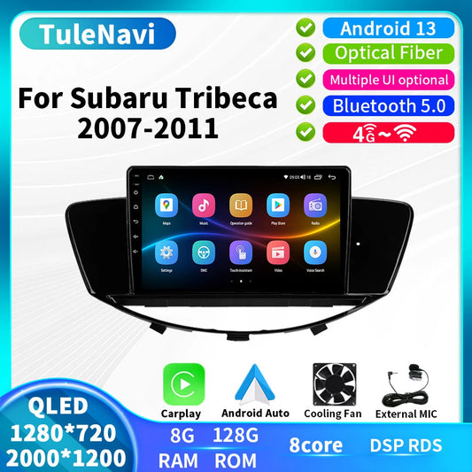 for Subaru Tribeca WX W10 Stereo Auto CarPlay Car Radio Multimedia Player Screen