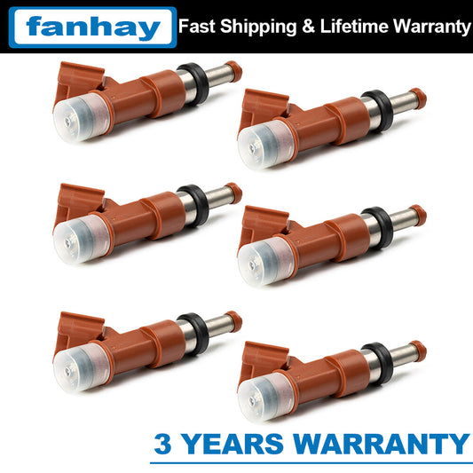 6 Fuel Injectors For 07-10 for Toyota for Sienna for Avalon for Camry RAV4 842-12322 23250-31050