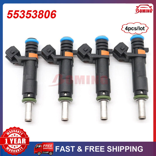 Set of 4 for Chevrolet Trax for Cruze for Vauxhall for Opel Insignia 55353806 Fuel Injector