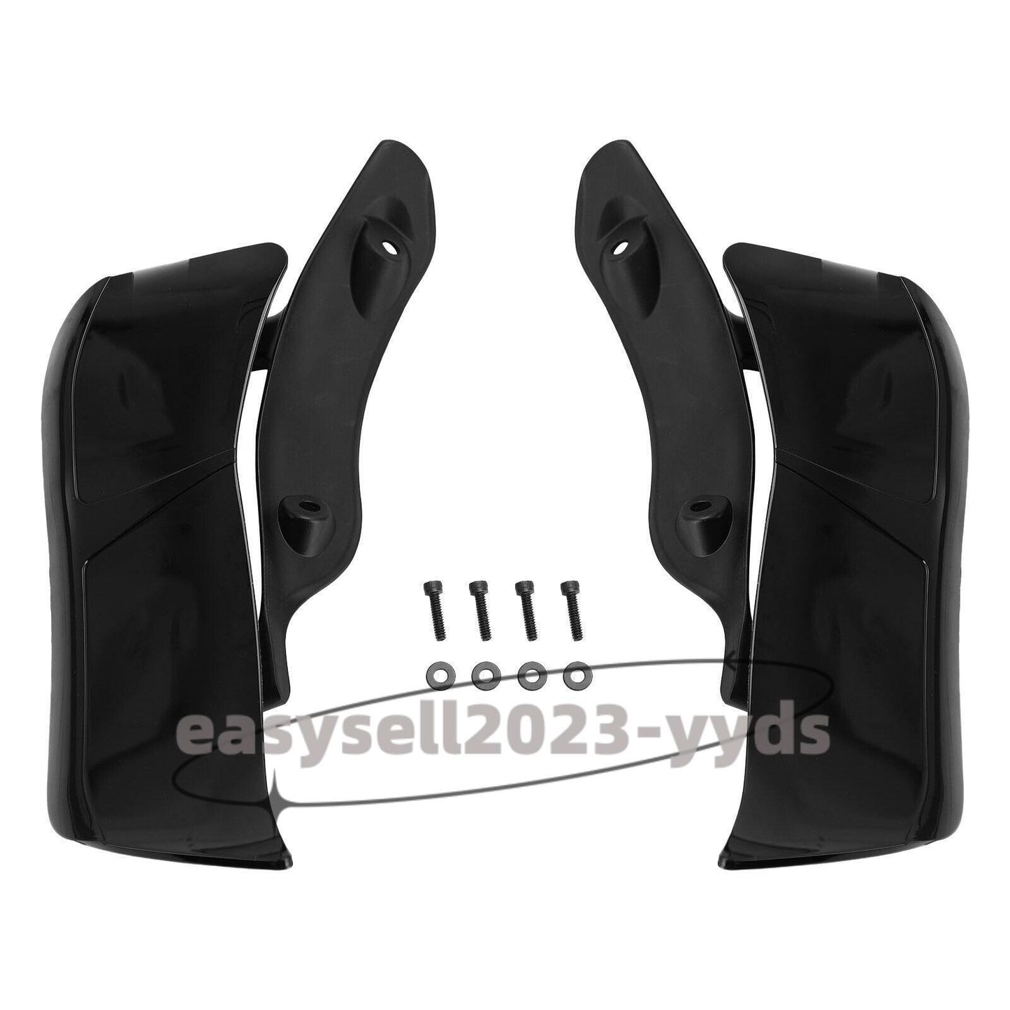 Black Adjustable Fairing Side Wing Air Deflectors for Harley Road Glide 15-20