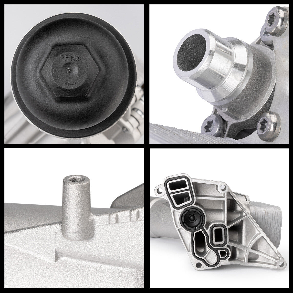 1X Aluminum Engine Oil Filter Housing 11428596283 Fit for BMW F20 F22 G01 G30