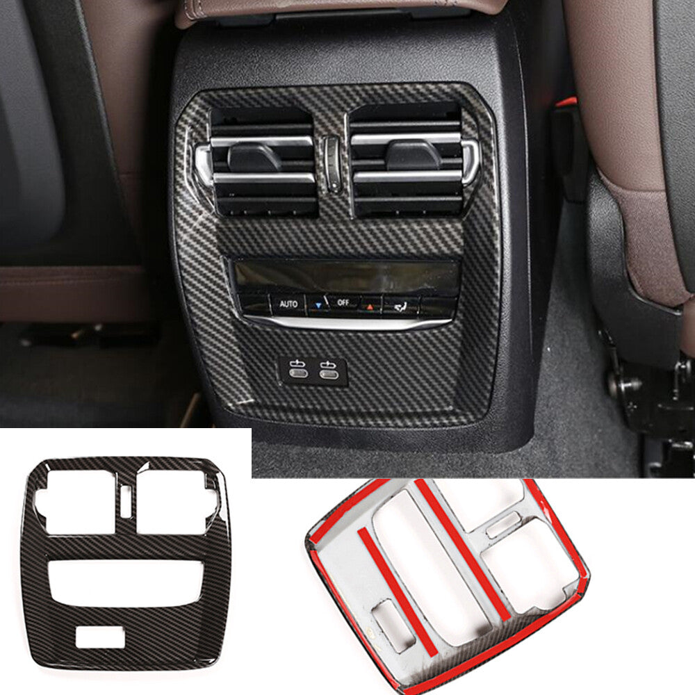 Carbon Fiber ABS Rear Air Outlet Vent Panel Cover for BMW 3 Series G20 G28 2020+