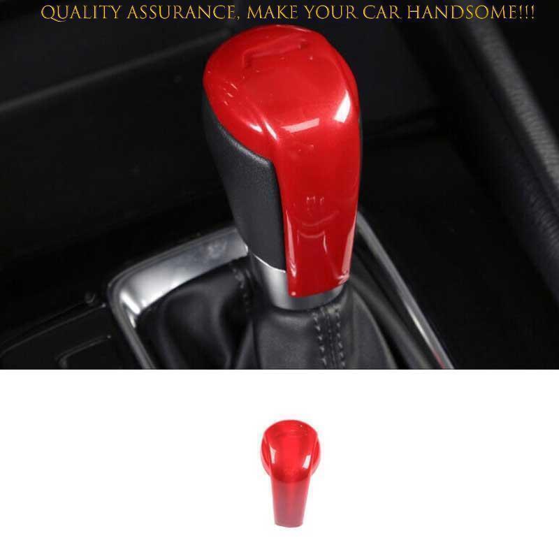 for Mazda CX-5 17-24 Bright Red Center Console Gear Shift Knob Head Cover Trim