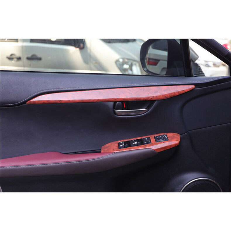 for Lexus NX200t 300h 2015-2021 Wood Grain Car Inner Door Panel Trim Cover Strip