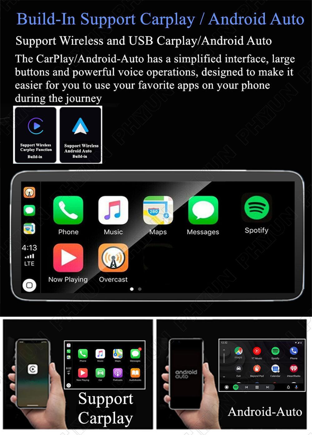 12.3 4+64GB Stereo Radio WIFI FM For 07-13 Chevy Tahoe for GMC Yukon for Sierra Carplay