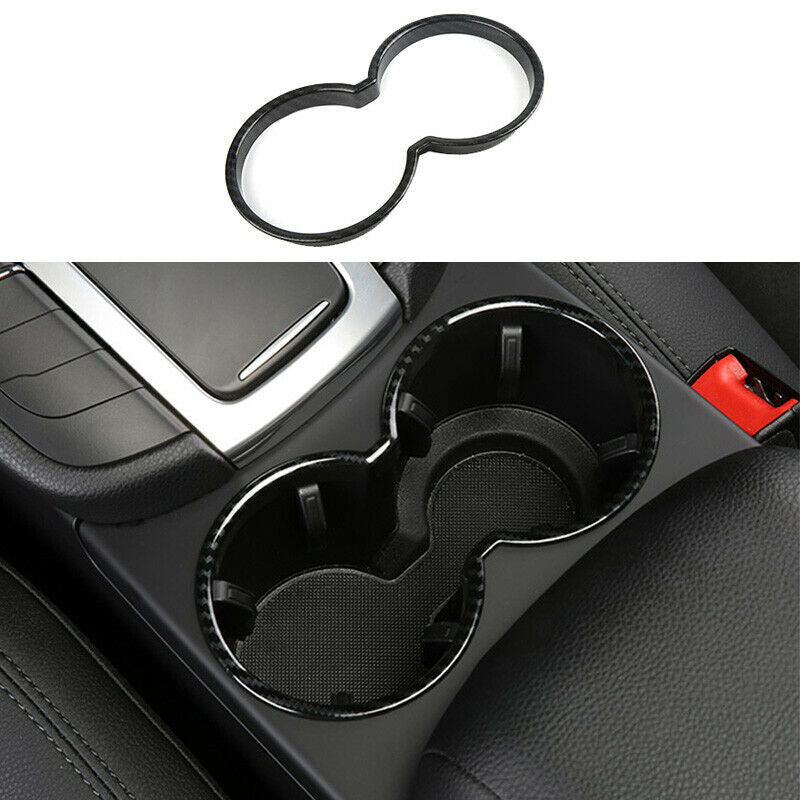 Carbon fiber style cup holder cover suitable for Porsche Macan 2014 - 2020