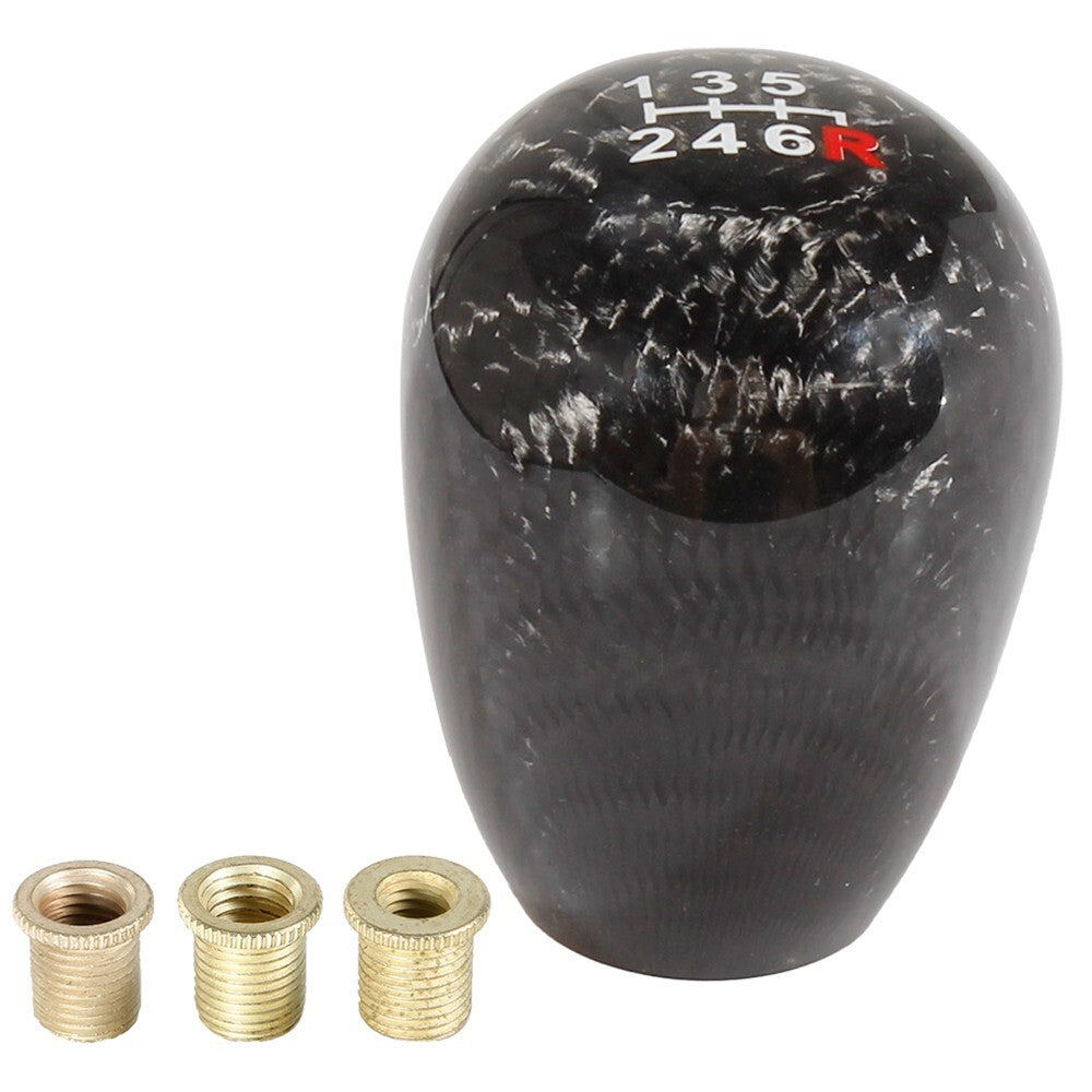 Real Carbon Fiber Car Universal Handle Gear Stick Shift Knob Shifter Lever Black