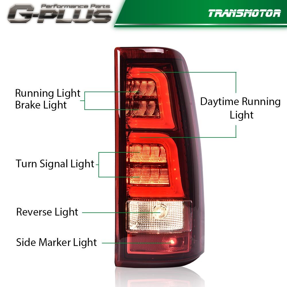 Red LED taillights are suitable for 1999-2006 for Chevrolet Silverado, 1999-2002 for GMC for Sierra,and 1500-2500 models.